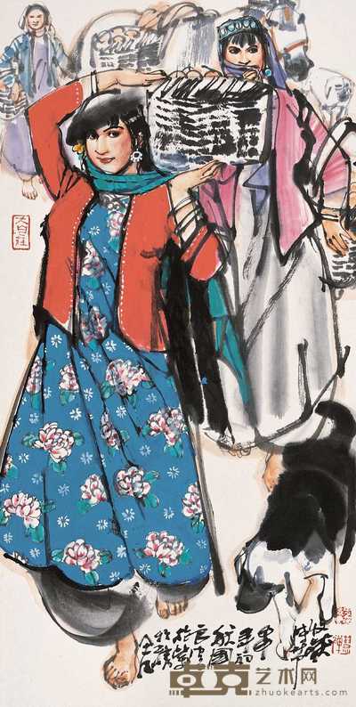 史国良 2004年作 收获时节 镜心 68.5×35cm